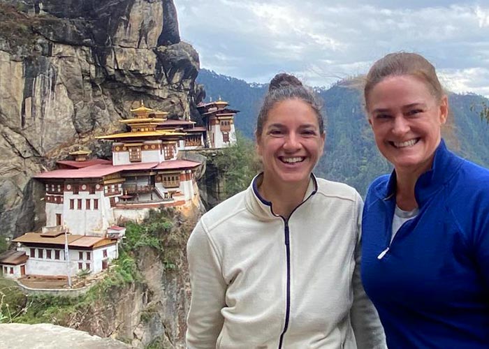 Sarah & Cynthia Tiger's Nest Monastery - bhutan