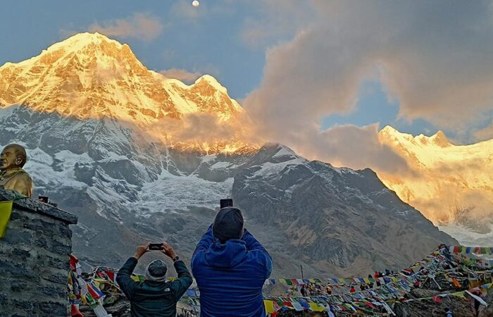 sunrise view from annapurna base camp