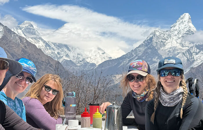having breakfast at everest view hotel