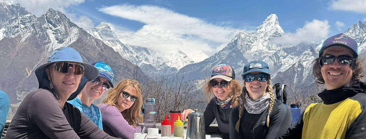having breakfast at everest view hotel