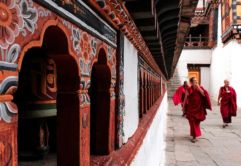 A Moment of Serenity: A Bhutanese Monk at the Monastery